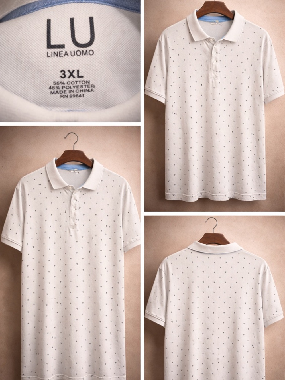 Linea Uomo Men’s Button-Up Shirt – Classic Fit – Stylish Casual / Dress Shirt